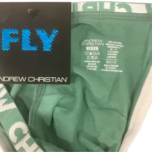 Andrew Christian Fly Jock Sage Green Medium - Picture 5 of 9